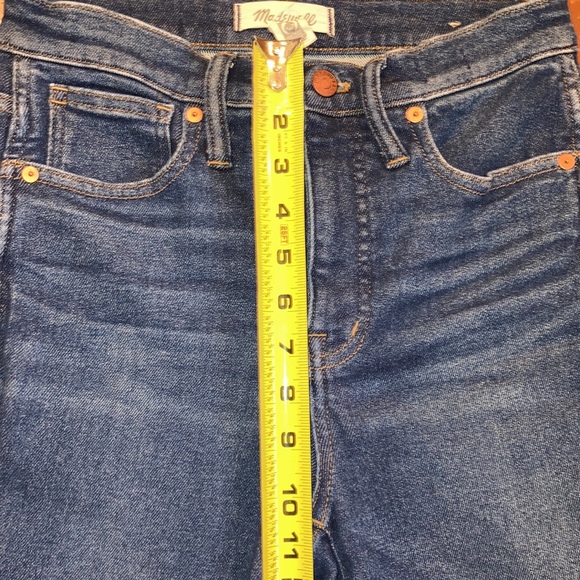 EUC Women’s Madewell 10” High Rose Skinny Denim Jeans Sz 26 - Picture 9 of 10